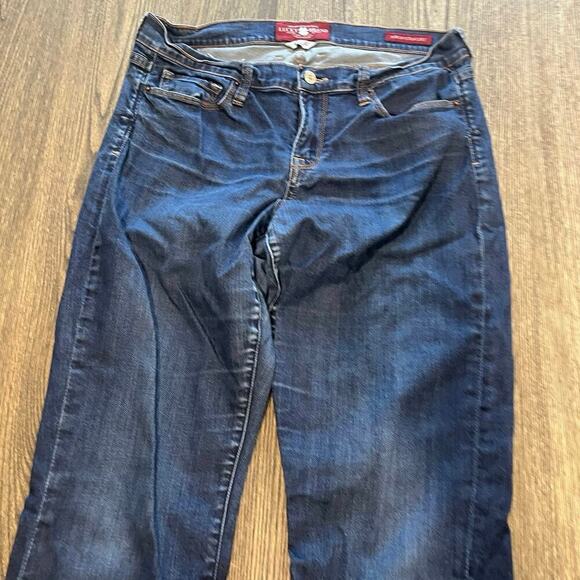 Lucky Brand Sofia Straight Jeans Mid-Rise Denim Medium Wash Blue Size 14/32 - Picture 3 of 12